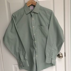 Sage green Brooks Brothers non-iron dress shirt